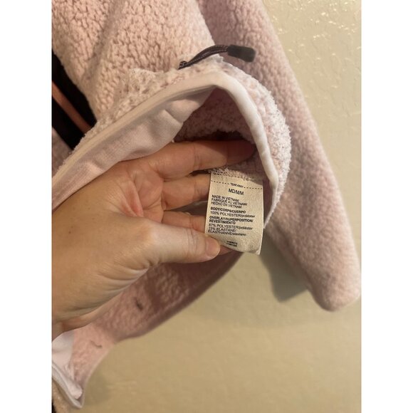 Under Armour Women’s Legacy Pink & Black Fuzzy Sherpa Full Zip Winter Jacket - Picture 12 of 13